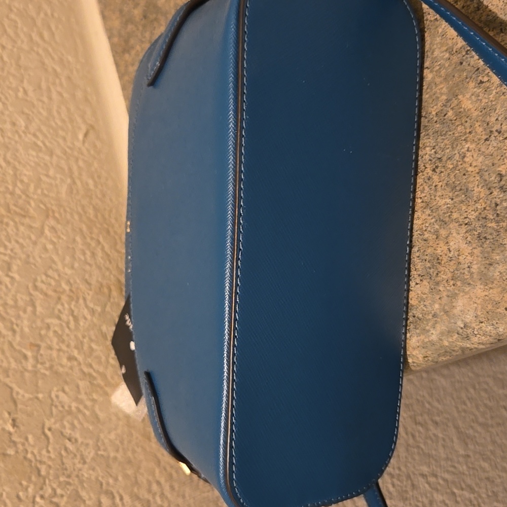 ♠️Kate Spade New York Medium Teal Green Color Leather Top Zip Crossbody Nwt - Picture 5 of 6